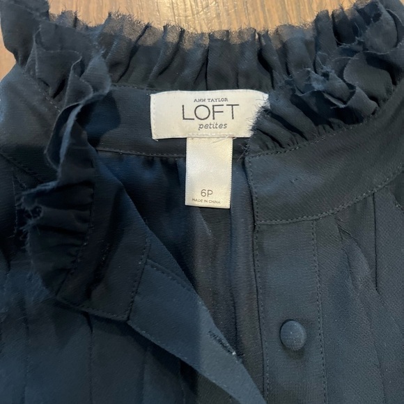 LOFT casual navy blue sleeveless dress size 6P - Picture 8 of 13